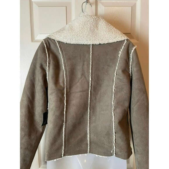 NWT Ladies Jack Faux Leather Sherpa Lined Jacket Size Medium - Picture 8 of 11